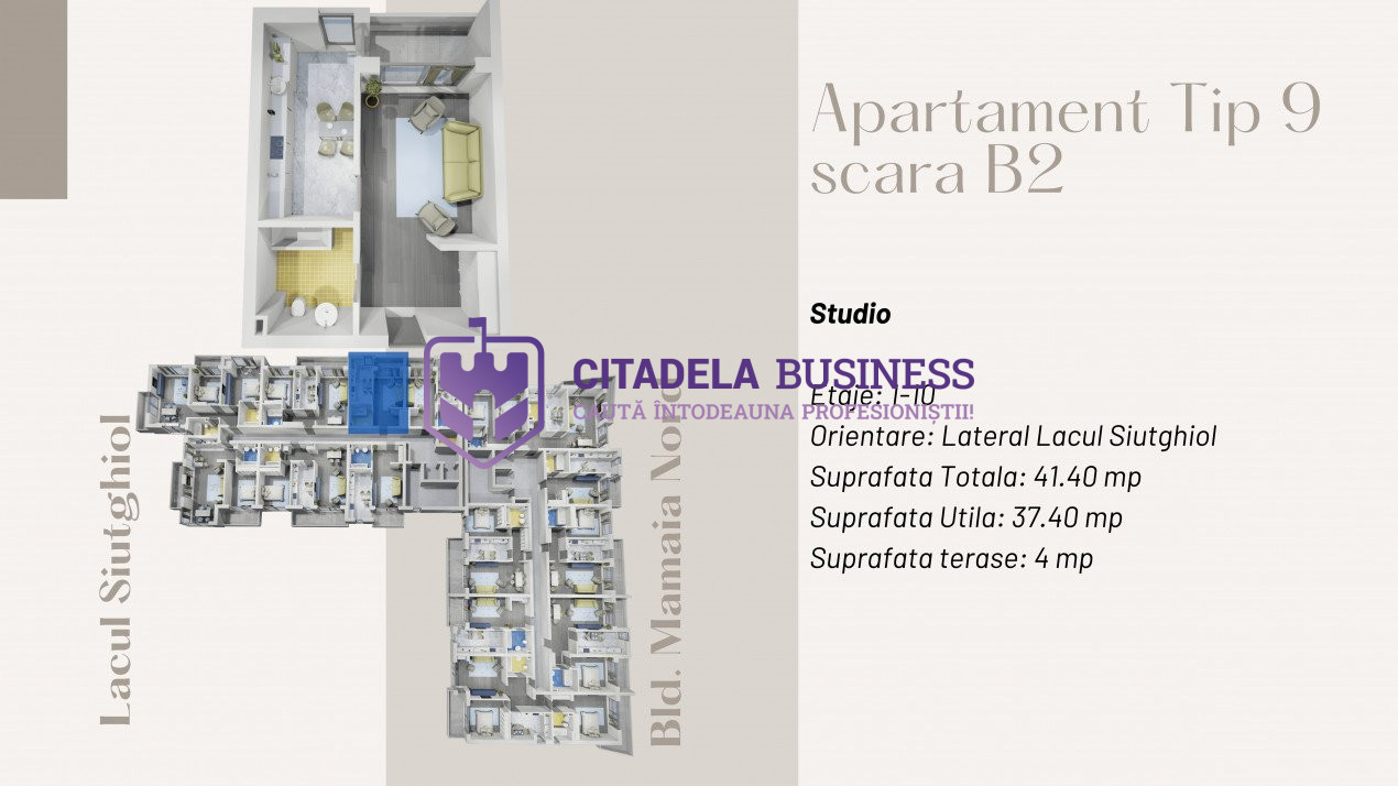 Garsoniera in Mamaia Nord - Verona Residence - Bloc Finalizat