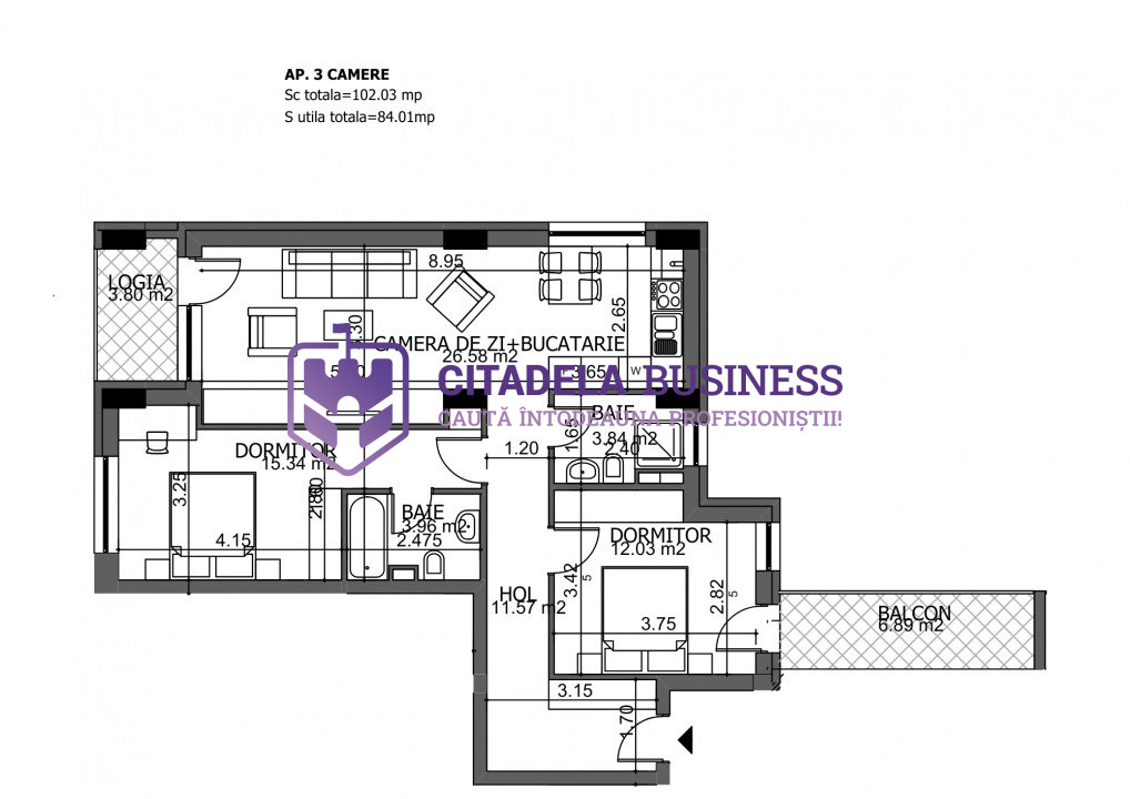Apartament 3 camere in zona Campus, bloc nou, la cheie, amenajari lux!