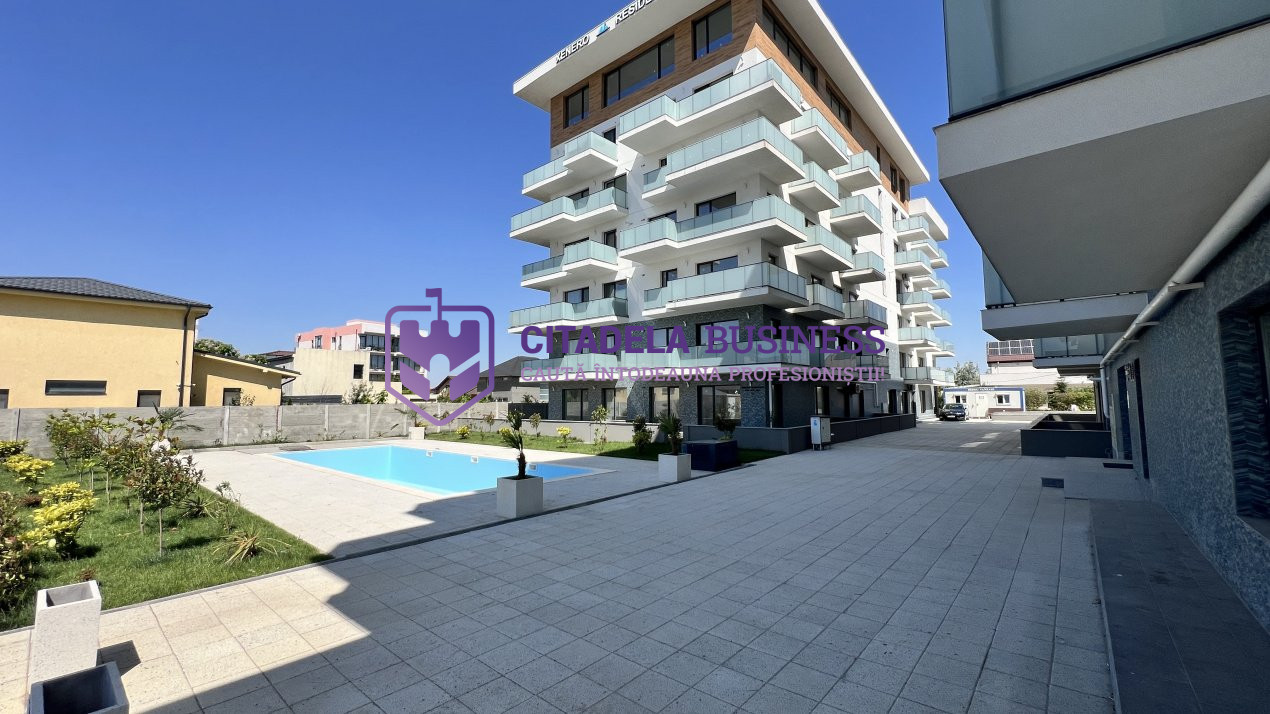 Apartament decomandat cu bucatarie inchisa, luminos, piscina