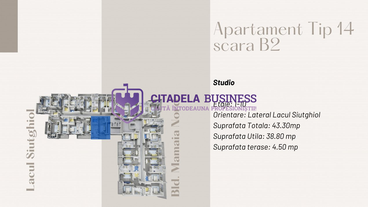 Garsoniera in Mamaia Nord - Verona Residence - Bloc Finalizat