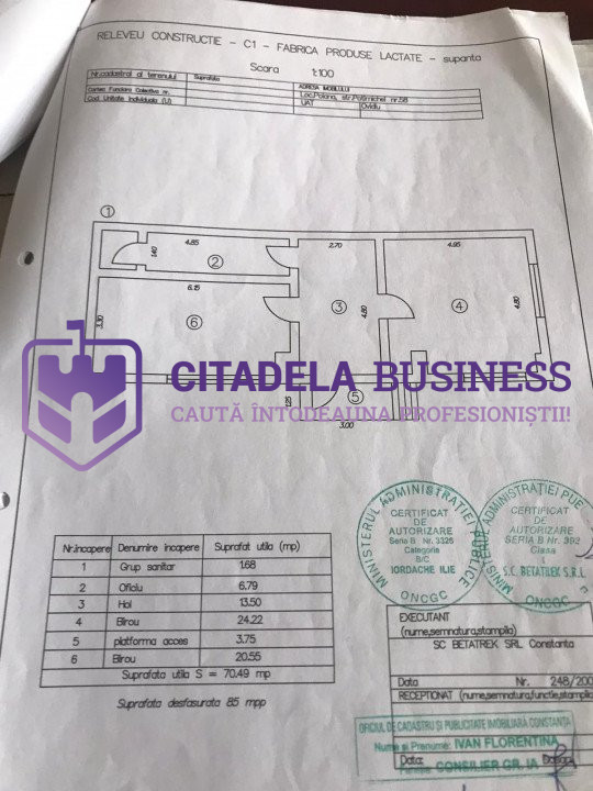 HALA ideala pentru PRODUCTIE ALIMENTARA, Poiana, Ovidiu – 827 mp, teren 4066 mp