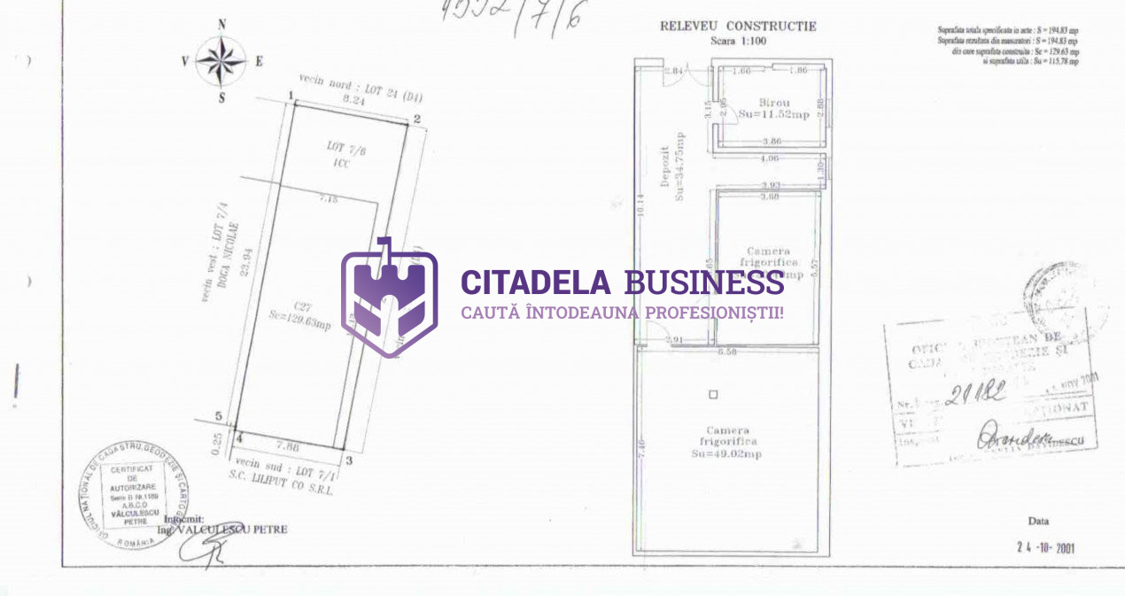 Depozit P+M pe Interioara 3 | Halta Traian | teren proprietate 194 mp