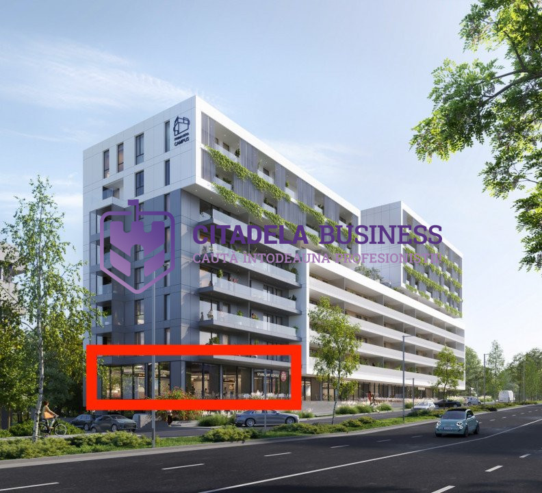 Spatiu comercial 185 mp OPEN SPACE bloc nou - Primavera Campus