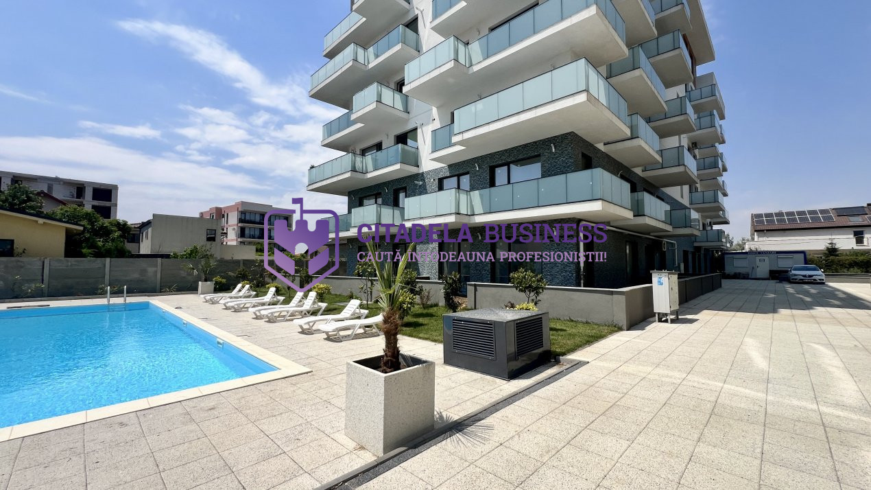 Apartament cu acces DIRECT la PISCINA, curte proprie+parcare subterana inclusa!