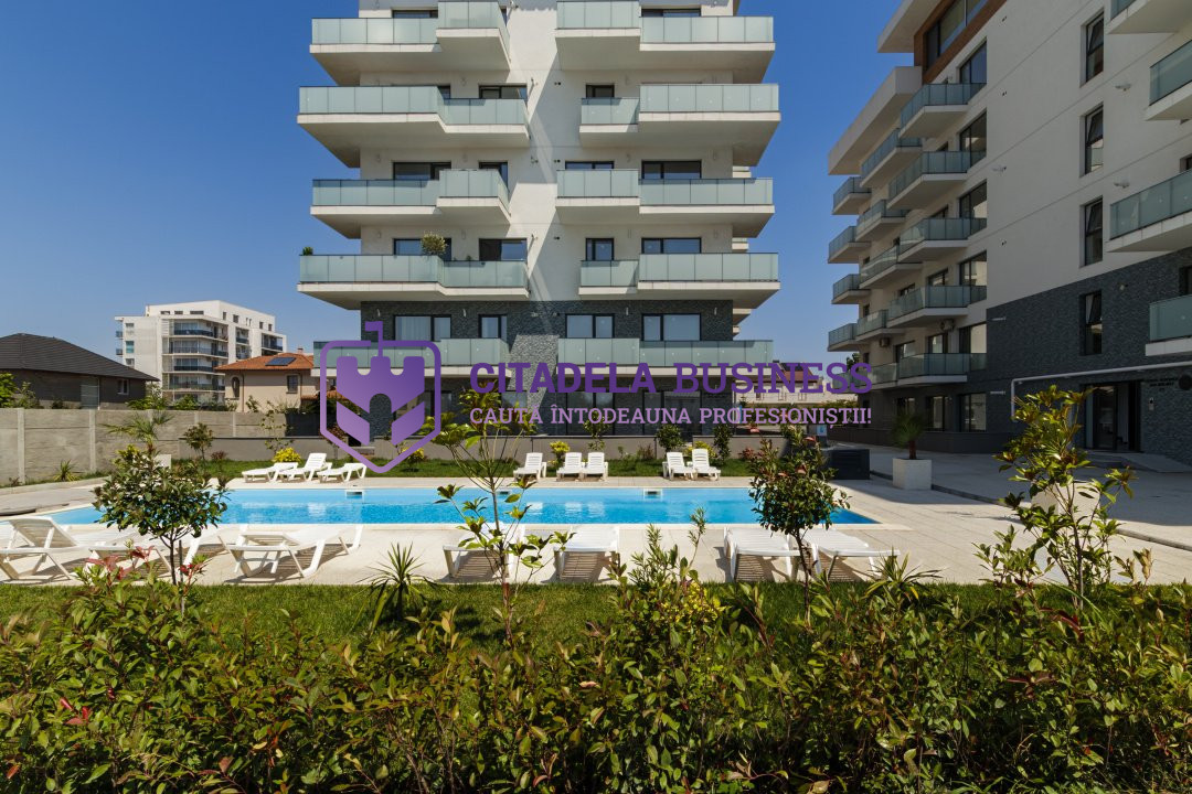 Apartament cu acces DIRECT la PISCINA, curte proprie+parcare subterana inclusa!