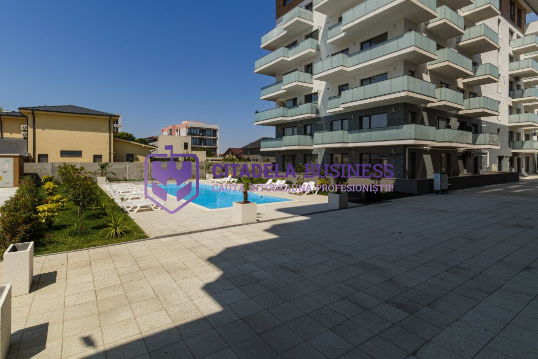 Apartament cu acces DIRECT la PISCINA, curte proprie+parcare subterana inclusa!