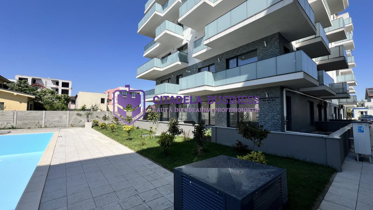 Apartament decomandat cu bucatarie inchisa, luminos, piscina