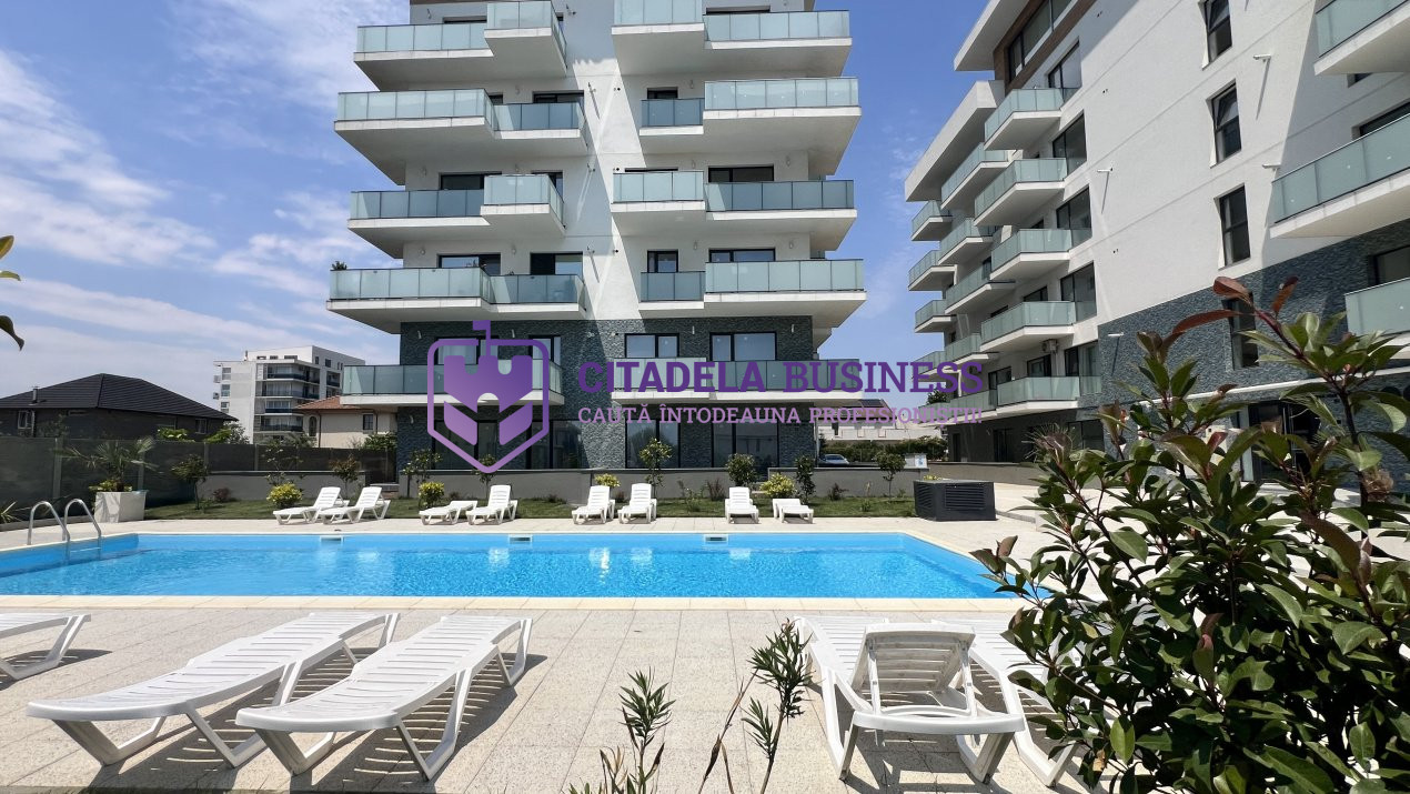 Apartament decomandat cu bucatarie inchisa, luminos, piscina