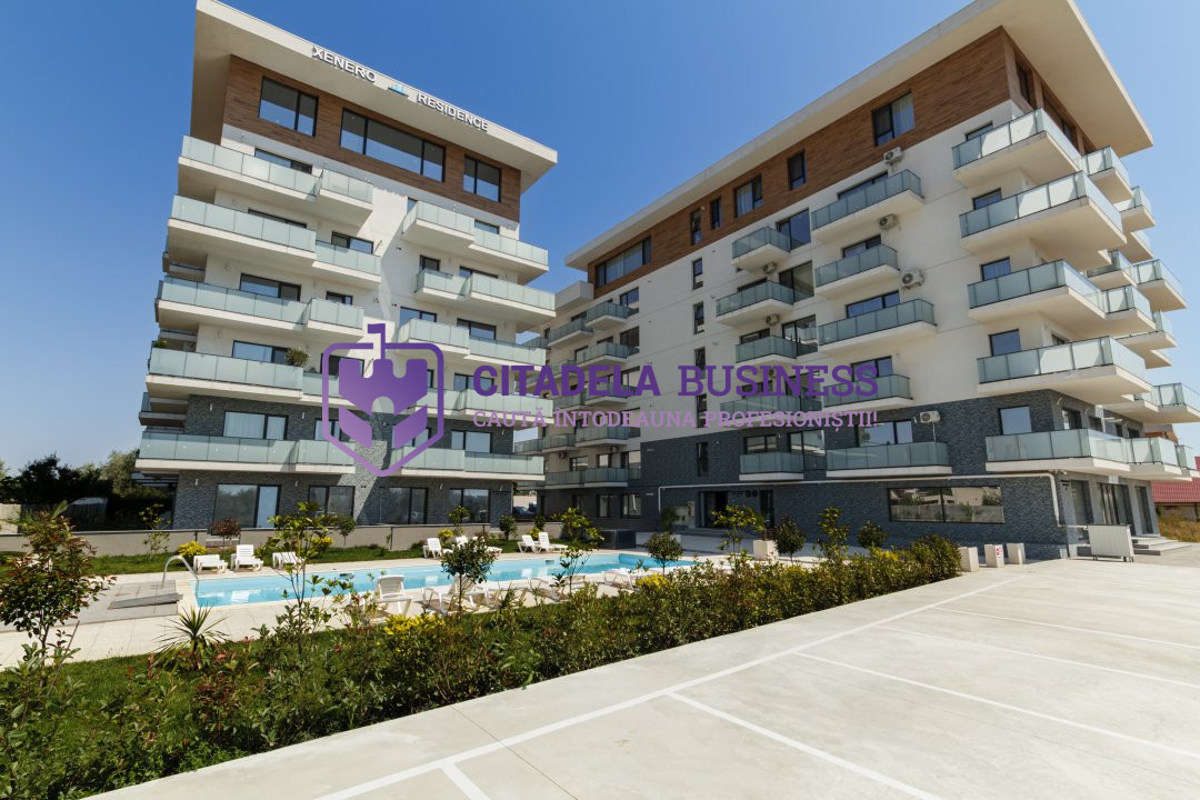 Apartament decomandat cu bucatarie inchisa, luminos, piscina