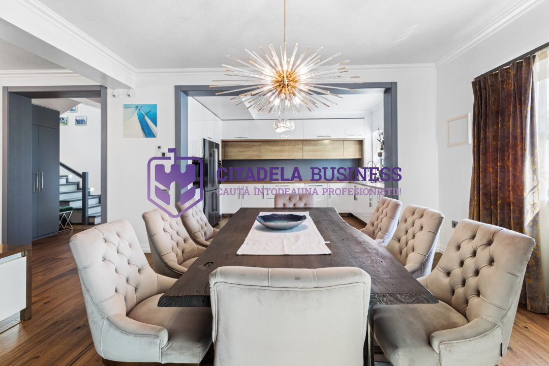 Casă elegantă 4 camere în zona Hanul Piraților – 236 mp, teren 350 mp, mobilata