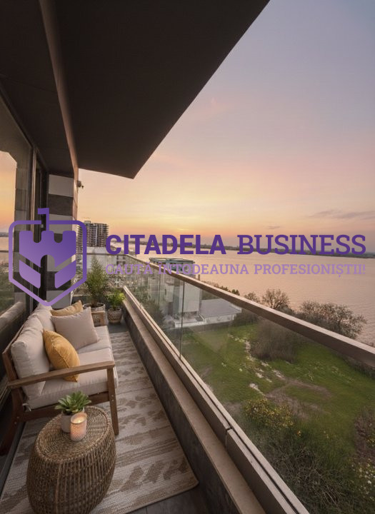 Locuinta aparte cu  apusuri pe lac 