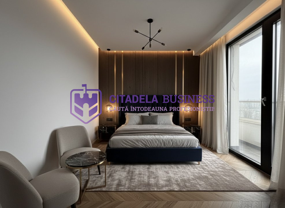 Locuinta aparte cu  apusuri pe lac 