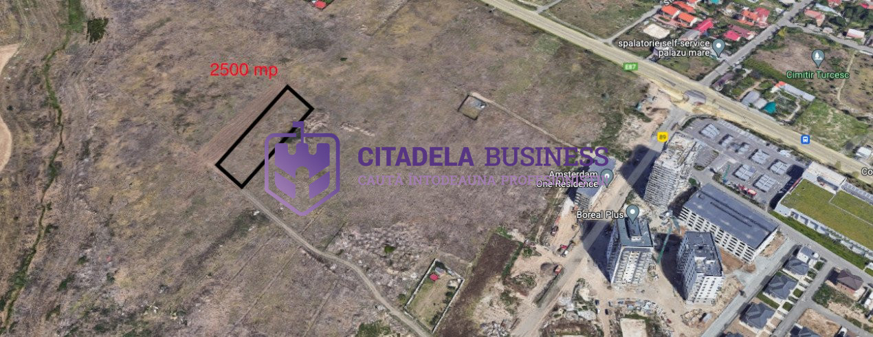 Teren intravilan construibil 2500 mp zona Boreal Bd.Tomis, pentru cartier de vil