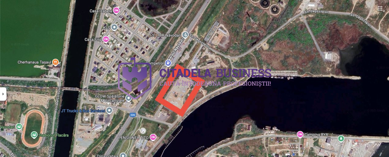 Teren pentru HALA 6.600 mp – POD Năvodari, Ecluza – Rompetrol PORT Midia