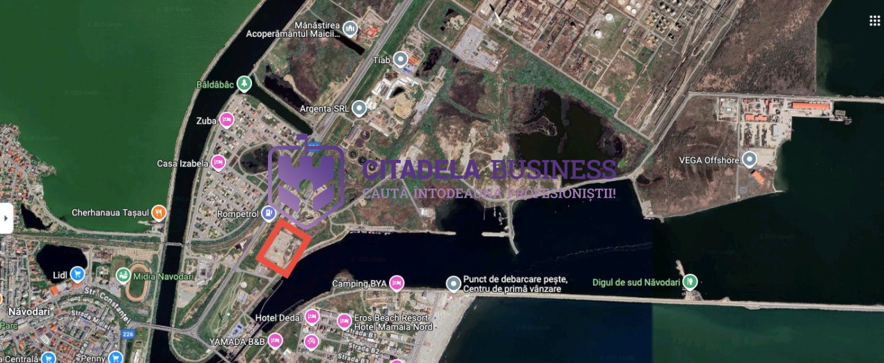 Teren pentru HALA 6.600 mp – POD Năvodari, Ecluza – Rompetrol PORT Midia