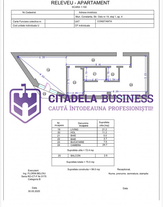 Direct Dezvoltator - Apartament 2 camere, 2 bai 73mp Tomis Plus Constanta