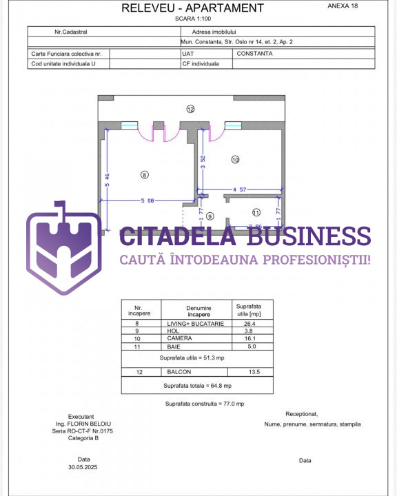 Apartament 2 camere Tomis Plus - Bloc NOU
